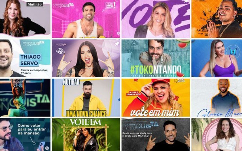De mutirão a motorhome: veja como os famosos de A Grande Conquista pedem votos ao público