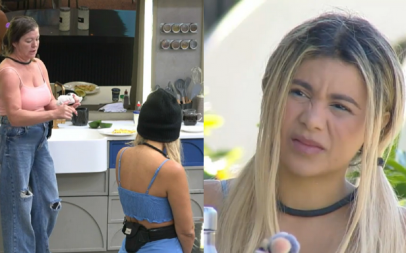 ‘Pé todo mijado’: xixi vira motivo de discussão entre Dona Geni e Taty Pink