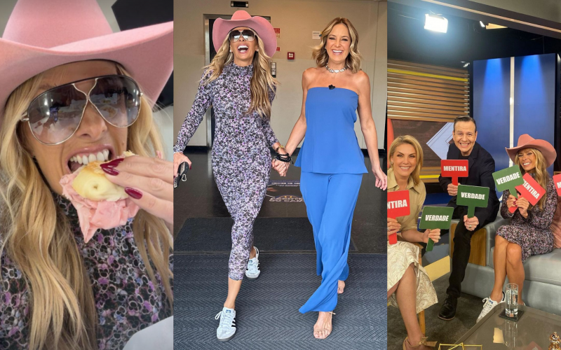 Por trás das câmeras! Veja os bastidores da participação de Galisteu no Hoje em Dia