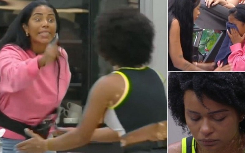 Treta por pão? Nati e Janielle quebram o pau após brincadeira na cozinha