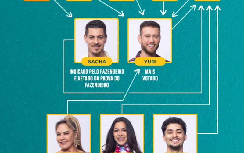Veja quem votou em quem na décima segunda formação de Roça de A Fazenda 16